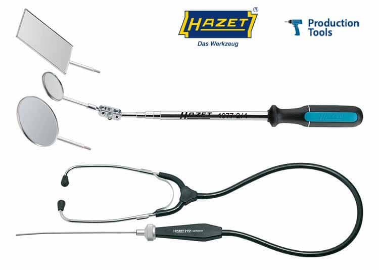 Endoscopio y Tecnica de Diagnostico Hazet - Accesorios y seguridad para equipamiento de taller Hazet - Logo Production Tools y logo Hazet